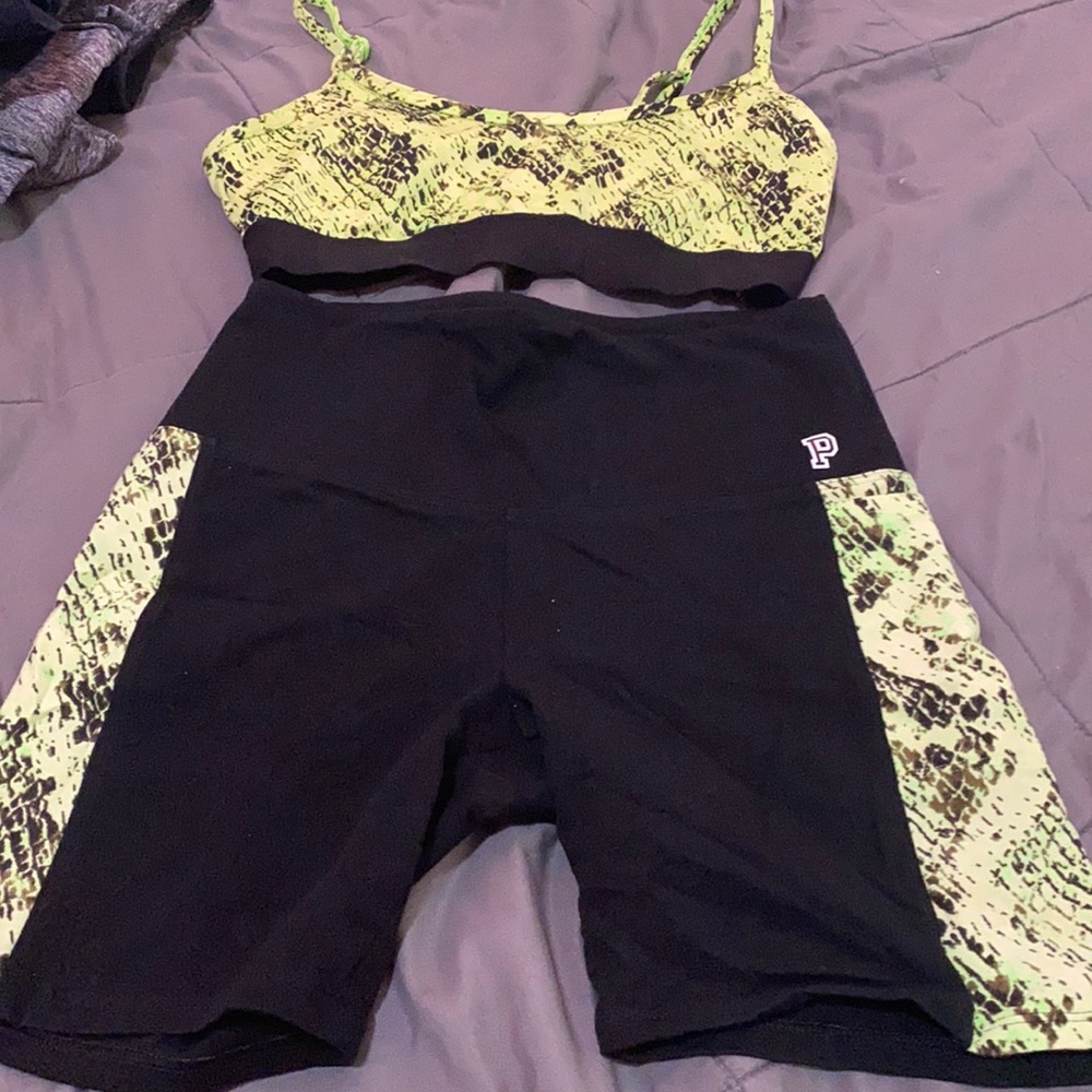 PINK green snake skin set